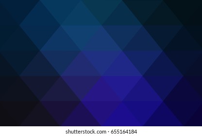 DARK BLUE vector abstract textured polygonal background. Blurry triangle design. Pattern can be used for background.