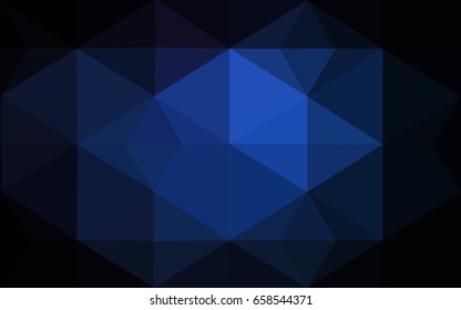 DARK BLUE vector abstract textured polygonal background. Blurry triangle design. Pattern can be used for background.