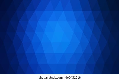 DARK BLUE vector abstract textured polygonal background. Blurry triangle design. Pattern can be used for background.