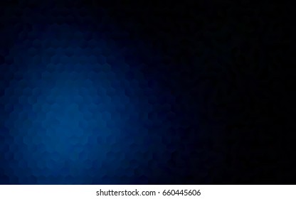 Dark BLUE vector abstract textured polygonal background. Brand-new blurry hexagonal design. Pattern can be used for background.