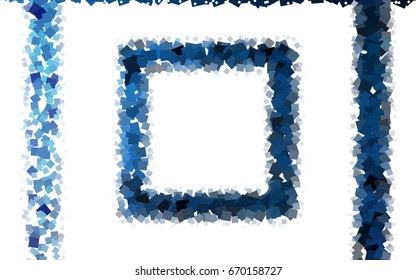 Dark BLUE vector abstract textured polygonal background. Blurry rectangular design. The pattern with repeating rectangles can be used for background.