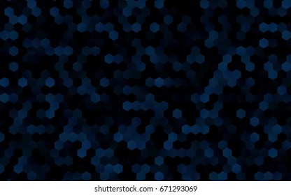 Dark BLUE vector abstract textured polygonal background. Brand-new blurry hexagonal design. Pattern can be used for background.