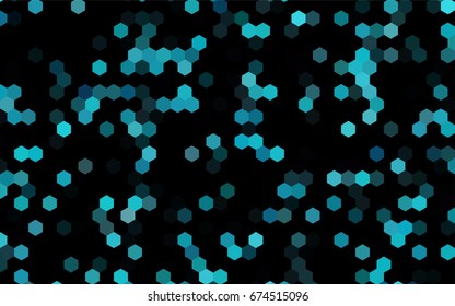 Dark BLUE vector abstract textured polygonal background. Brand-new blurry hexagonal design. Pattern can be used for background.