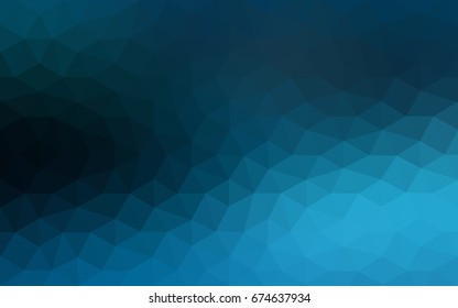 DARK BLUE vector abstract textured polygonal background. Blurry triangle design. Pattern can be used for background.