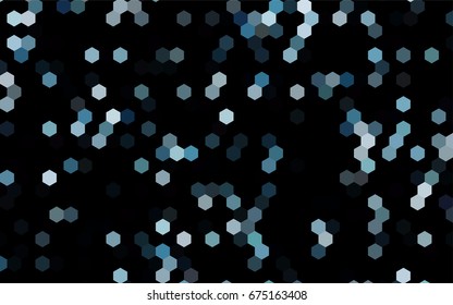Dark BLUE vector abstract textured polygonal background. Brand-new blurry hexagonal design. Pattern can be used for background.
