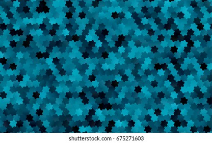 Dark BLUE vector abstract textured polygonal background. Brand-new blurry hexagonal design. Pattern can be used for background.
