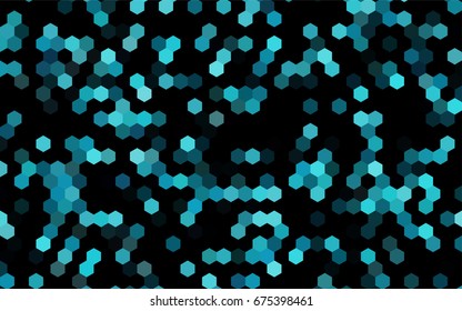 Dark BLUE vector abstract textured polygonal background. Brand-new blurry hexagonal design. Pattern can be used for background.