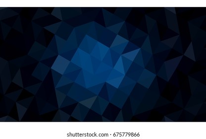 DARK BLUE vector abstract textured polygonal background. Blurry triangle design. Pattern can be used for background.