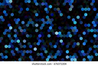Dark BLUE vector abstract textured polygonal background. Brand-new blurry hexagonal design. Pattern can be used for background.