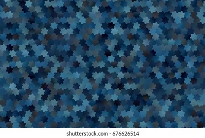 Dark BLUE vector abstract textured polygonal background. Brand-new blurry hexagonal design. Pattern can be used for background.
