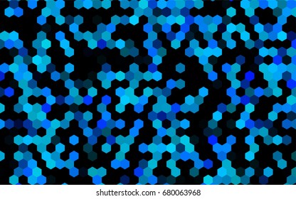 Dark BLUE vector abstract textured polygonal background. Brand-new blurry hexagonal design. Pattern can be used for background.