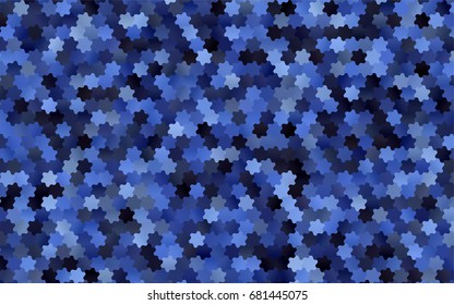 Dark BLUE vector abstract textured polygonal background. Brand-new blurry hexagonal design. Pattern can be used for background.