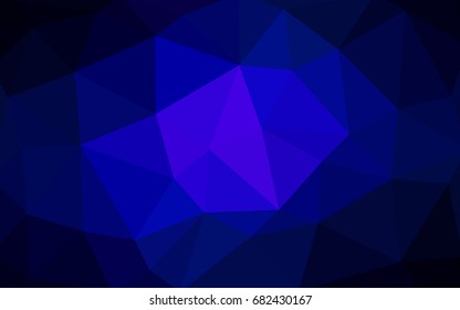DARK BLUE vector abstract textured polygonal background. Blurry triangle design. Pattern can be used for background.