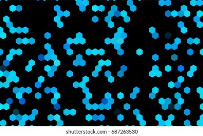 Dark BLUE vector abstract textured polygonal background. Brand-new blurry hexagonal design. Pattern can be used for background.