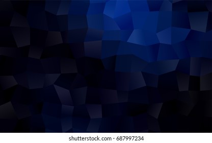 Dark BLUE vector abstract textured polygonal background. Blurry rectangular design. The pattern with repeating rectangles can be used for background.