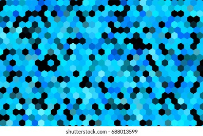 Dark BLUE vector abstract textured polygonal background. Brand-new blurry hexagonal design. Pattern can be used for background.