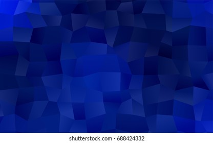 Dark BLUE vector abstract textured polygonal background. Blurry rectangular design. The pattern with repeating rectangles can be used for background.