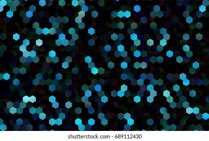 Dark BLUE vector abstract textured polygonal background. Brand-new blurry hexagonal design. Pattern can be used for background.