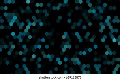 Dark BLUE vector abstract textured polygonal background. Brand-new blurry hexagonal design. Pattern can be used for background.