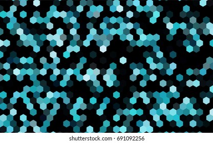 Dark BLUE vector abstract textured polygonal background. Brand-new blurry hexagonal design. Pattern can be used for background.
