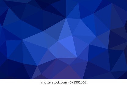 DARK BLUE vector abstract textured polygonal background. Blurry triangle design. Pattern can be used for background.