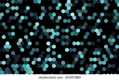 Dark BLUE vector abstract textured polygonal background. Brand-new blurry hexagonal design. Pattern can be used for background.