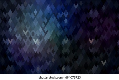 Dark BLUE vector abstract textured polygonal background. Blurry rectangular design. The pattern with repeating rectangles can be used for background.