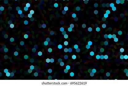 Dark BLUE vector abstract textured polygonal background. Brand-new blurry hexagonal design. Pattern can be used for background.