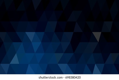 DARK BLUE vector abstract textured polygonal background. Blurry triangle design. Pattern can be used for background.