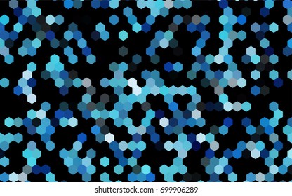 Dark BLUE vector abstract textured polygonal background. Brand-new blurry hexagonal design. Pattern can be used for background.
