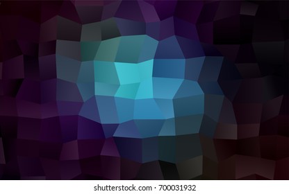 Dark BLUE vector abstract textured polygonal background. Blurry rectangular design. The pattern with repeating rectangles can be used for background.