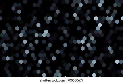 Dark BLUE vector abstract textured polygonal background. Brand-new blurry hexagonal design. Pattern can be used for background.