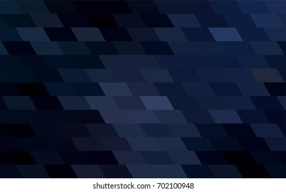 Dark BLUE vector abstract textured polygonal background. Blurry rectangular design. The pattern with repeating rectangles can be used for background.