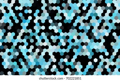Dark BLUE vector abstract textured polygonal background. Brand-new blurry hexagonal design. Pattern can be used for background.