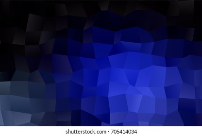 Dark BLUE vector abstract textured polygonal background. Blurry rectangular design. The pattern with repeating rectangles can be used for background.