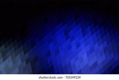 Dark BLUE vector abstract textured polygonal background. Blurry rectangular design. The pattern with repeating rectangles can be used for background.
