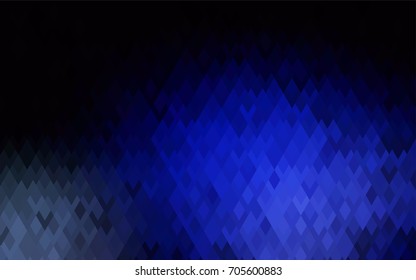 Dark BLUE vector abstract textured polygonal background. Blurry rectangular design. The pattern with repeating rectangles can be used for background.