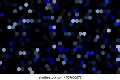 Dark BLUE vector abstract textured polygonal background. Brand-new blurry hexagonal design. Pattern can be used for background.