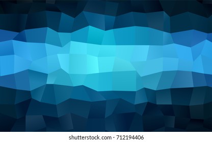 Dark BLUE vector abstract textured polygonal background. Blurry rectangular design. The pattern with repeating rectangles can be used for background.