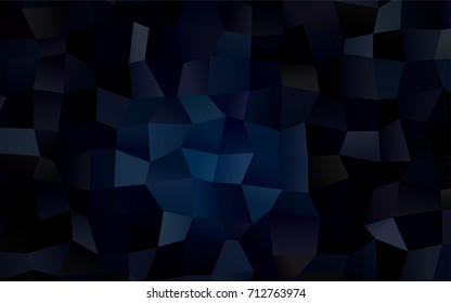 Dark BLUE vector abstract textured polygonal background. Blurry rectangular design. The pattern with repeating rectangles can be used for background.