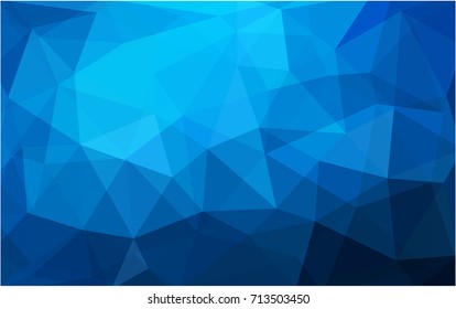 DARK BLUE vector abstract textured polygonal background. Blurry triangle design. Pattern can be used for background.