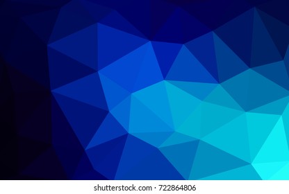 DARK BLUE vector abstract textured polygonal background. Blurry triangle design. Pattern can be used for background.
