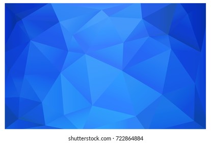 DARK BLUE vector abstract textured polygonal background. Blurry triangle design. Pattern can be used for background.