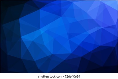 DARK BLUE vector abstract textured polygonal background. Blurry triangle design. Pattern can be used for background.