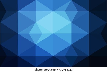DARK BLUE vector abstract textured polygonal background. Blurry triangle design. Pattern can be used for background.