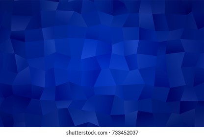Dark BLUE vector abstract textured polygonal background. Blurry rectangular design. The pattern with repeating rectangles can be used for background.