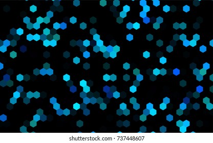 Dark BLUE vector abstract textured polygonal background. Brand-new blurry hexagonal design. Pattern can be used for background.