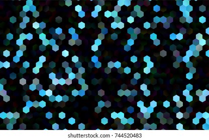 Dark BLUE vector abstract textured polygonal background. Brand-new blurry hexagonal design. Pattern can be used for background.