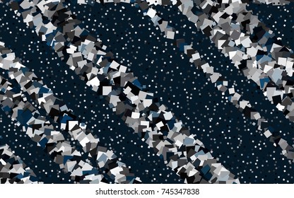 Dark BLUE vector abstract textured polygonal background. Blurry rectangular design. The pattern with repeating rectangles can be used for background.