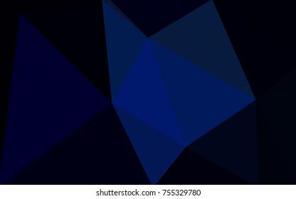 DARK BLUE vector abstract textured polygonal background. Blurry triangle design. Pattern can be used for background.